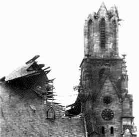 zerstörter Kirchturm